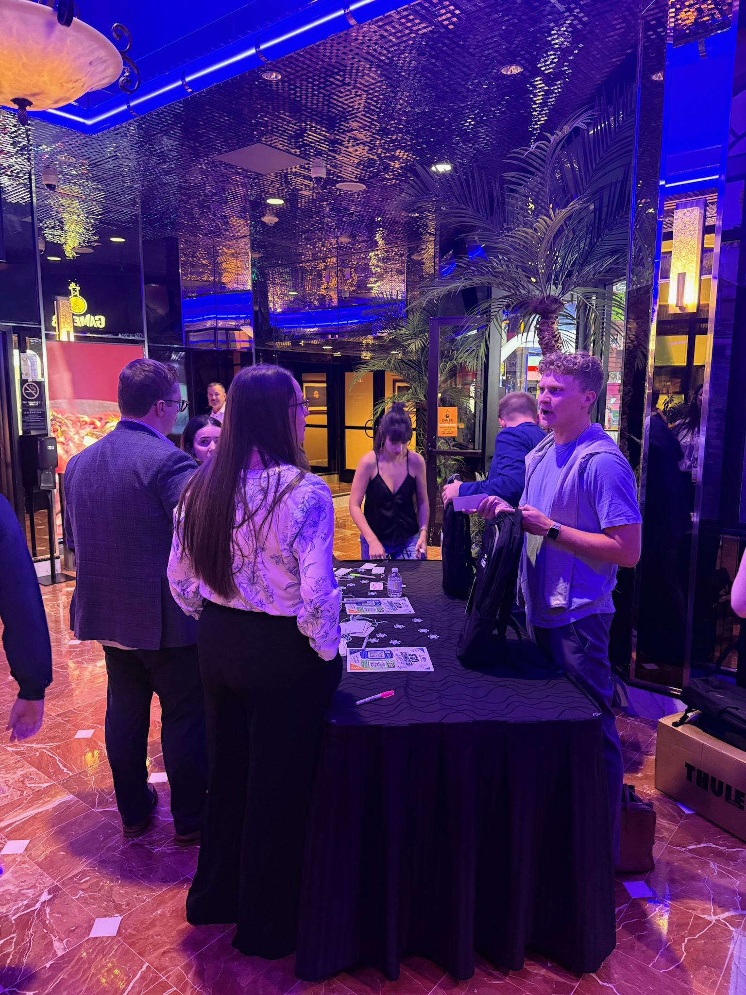 Attendees mid-game at Peppermill's Game Lab